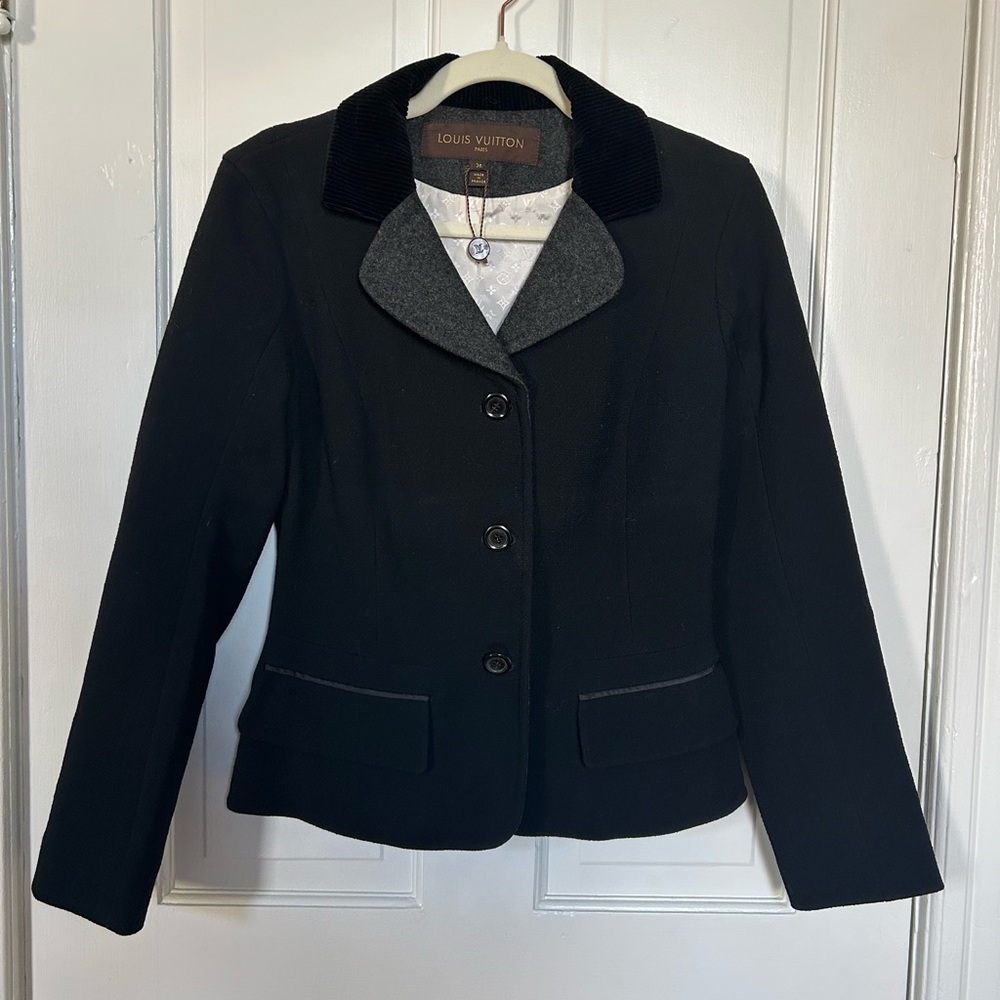 Louis Vuitton Black and Gray Women's Blazer